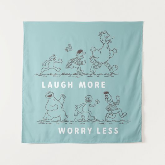 Sesamstraße | Lachte mehr Sorgen weniger Wandteppich (Vorderseite)