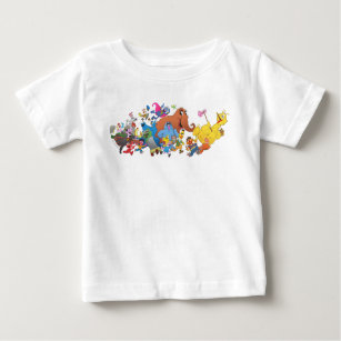 Sesamstraße laufen! Zeichenerkennung Baby T-shirt