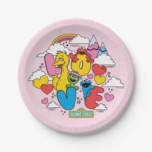 Sesamstraße | LIEBE Pappteller (Vorderseite)