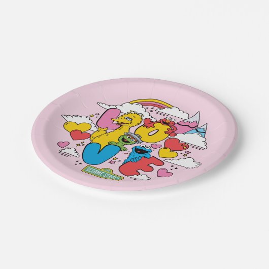 Sesamstraße | LIEBE Pappteller (Schrägansicht)