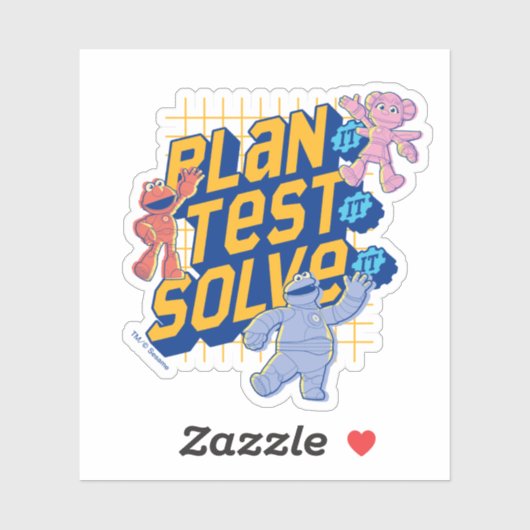 Sesamstraße | Mecha Builder planen Testlösung Aufkleber (Blatt)