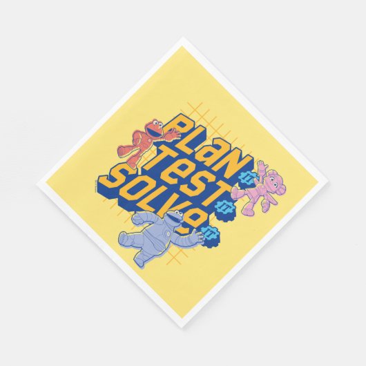 Sesamstraße | Mecha Builder planen Testlösung Serviette (Ecke)