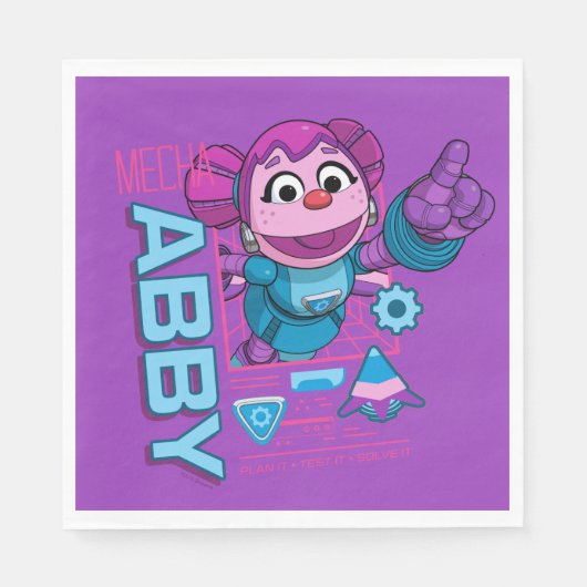 Sesamstraße | Mecha Builders Abby Cadabby Serviette (Vorderseite)