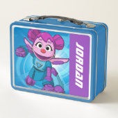 Sesamstraße | Mecha Builders Abby | Name hinzufüge Metall Brotdose (Rückseite)