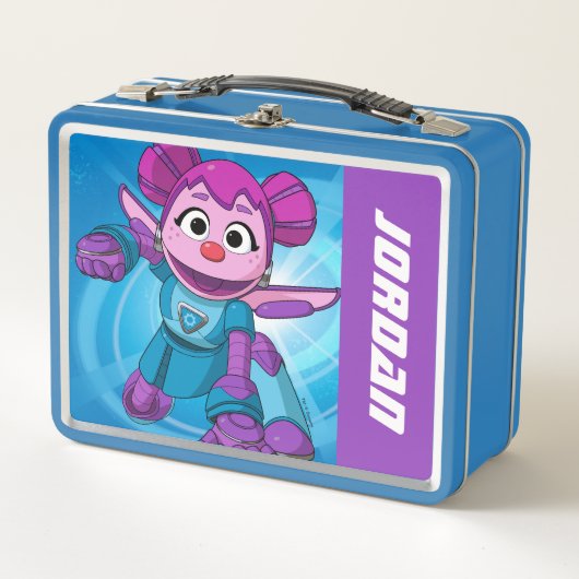 Sesamstraße | Mecha Builders Abby | Name hinzufüge Metall Brotdose (Vorderseite)