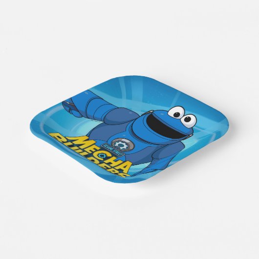 Sesamstraße | Mecha Builders Cookie in Aktion Pappteller (Gewinkelt)