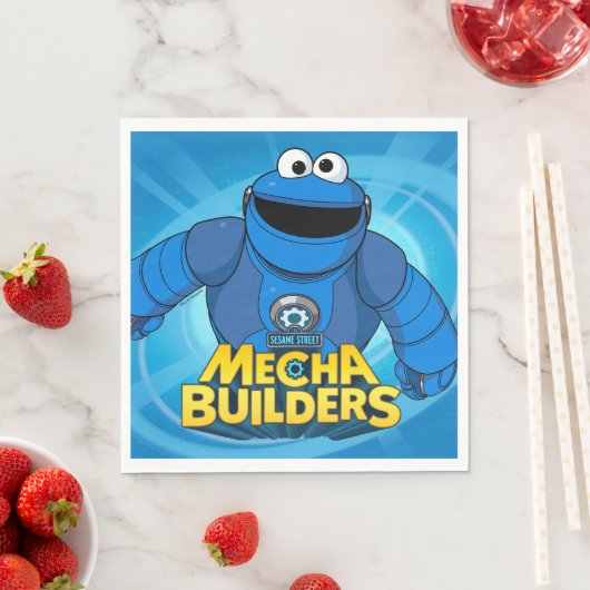 Sesamstraße | Mecha Builders Cookie in Aktion Serviette (Beispiel)