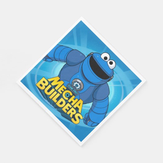 Sesamstraße | Mecha Builders Cookie in Aktion Serviette (Ecke)