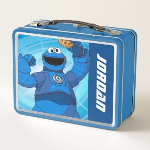 Sesamstraße   Mecha Builders Cookie Monster Metall Brotdose