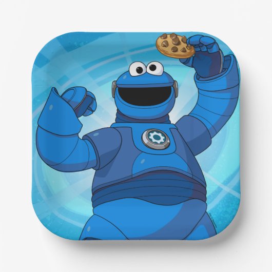 Sesamstraße | Mecha Builders Cookie Monster Pappteller (Vorderseite)