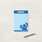 Sesamstraße | Mecha Builders Cookie Monster Post-it Klebezettel (Auf Schreibtisch)