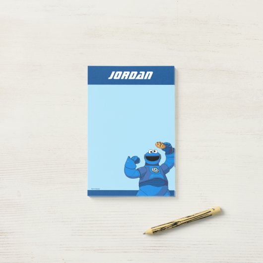 Sesamstraße | Mecha Builders Cookie Monster Post-it Klebezettel (Auf Schreibtisch)