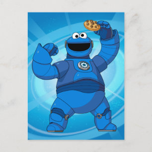 Sesamstraße   Mecha Builders Cookie Monster Postkarte