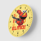 Sesamstraße | Mecha Builders Elmo Design Runde Wanduhr (Winkel)