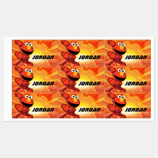 Sesamstraße | Mecha Builders Elmo Etiketten (Blatt)