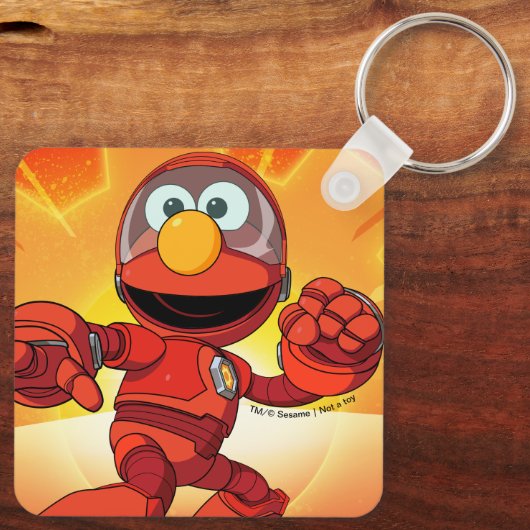 Sesamstraße | Mecha Builders Elmo in Aktion Schlüsselanhänger (Rückseite)