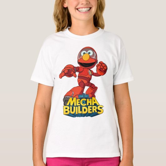 Sesamstraße | Mecha Builders Elmo in Aktion T-Shirt (Vorderseite)