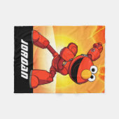 Sesamstraße | Mecha Builders Elmo | Name hinzufüge Fleecedecke (Vorderseite (Horizontal))