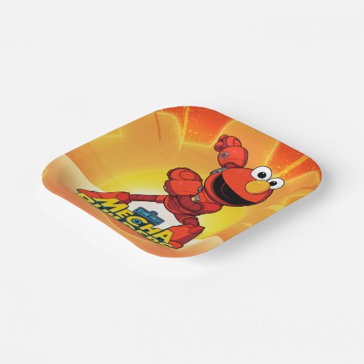 Sesamstraße | Mecha Builders Elmo Pappteller (Gewinkelt)