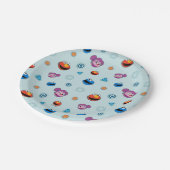 Sesamstraße | Mecha Builders gegenüber Muster Pappteller (Schrägansicht)