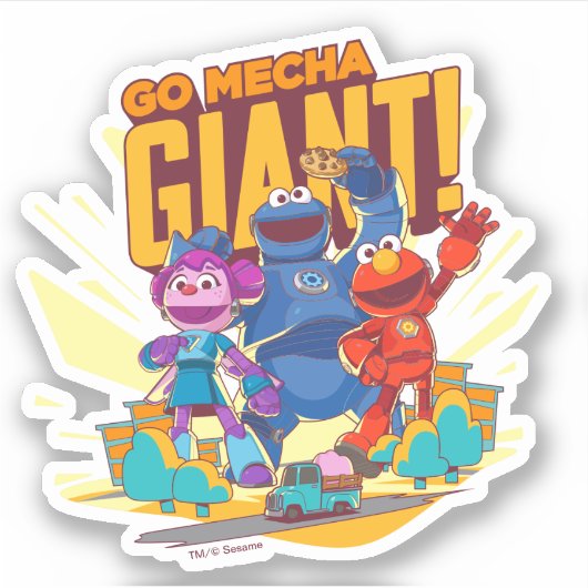 Sesamstraße | Mecha Builders Go Mecha Riese! Aufkleber (Vorderseite)