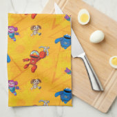 Sesamstraße | Mecha Builders Pattern Geschirrtuch (Viertel Falte)