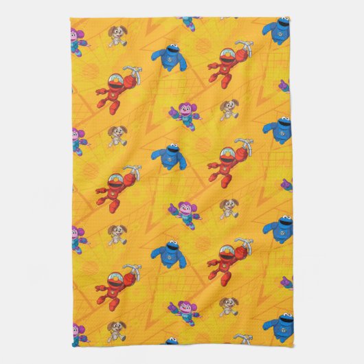 Sesamstraße | Mecha Builders Pattern Geschirrtuch (Vertikal)