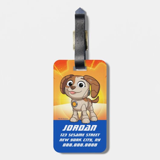 Sesamstraße | Mecha Builders Tango | Name hinzufüg Gepäckanhänger (Rückseite vertikal)