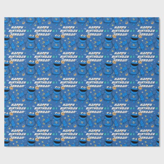 Sesamstraße | Mecha Cookie | Name hinzufügen Geschenkpapier (Flach)