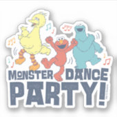 Sesamstraße | Monster Dance Party Aufkleber (Vorderseite)