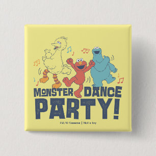 Sesamstraße Monster Dance Party Button