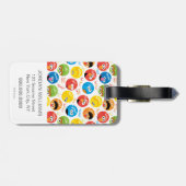 Sesamstraße-Muster Gepäckanhänger (Rückseite horizontal)