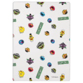 Sesamstraße-Muster Klemmbrett (Rückseite)