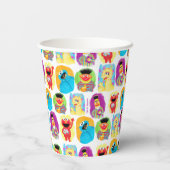 Sesamstraße-Muster Pappbecher (Rückseite)