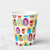 Sesamstraße-Muster Pappbecher (Links)