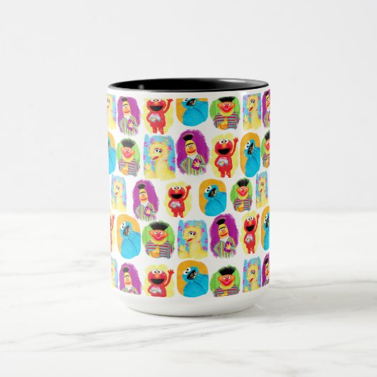 Sesamstraße-Muster Tasse (Zentrum)