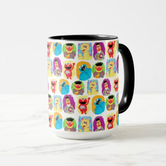 Sesamstraße-Muster Tasse (VorderseiteRechts)