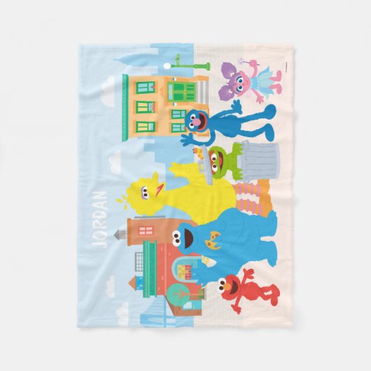 Sesamstraße | Nachbarschaftsszene Fleecedecke (Vorderseite)