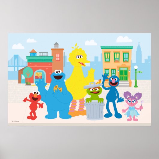 Sesamstraße | Nachbarschaftsszene Poster (Vorne)