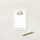 Sesamstraße | Name hinzufügen Post-it Klebezettel (Auf Schreibtisch)