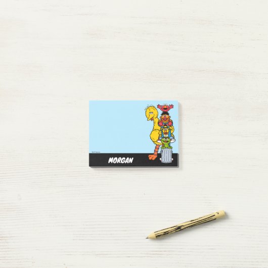 Sesamstraße | Name hinzufügen Post-it Klebezettel (Auf Schreibtisch)