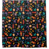 Sesamstraße | Niedliches Halloween-Muster Duschvorhang (Vorderseite)