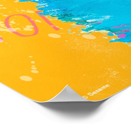 Sesamstraße | Nom Nom Cookie Monster Poster (Ecke)