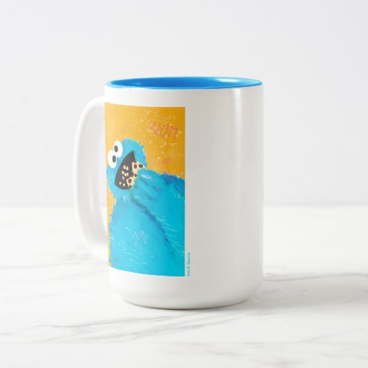 Sesamstraße | Nom Nom Cookie Monster Zweifarbige Tasse (Vorderseite Links)