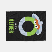 Sesamstraße | O ist für Oscar Fleecedecke (Vorderseite (Horizontal))