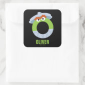 Sesamstraße | O ist für Oscar Quadratischer Aufkleber (Tasche)