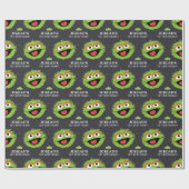 Sesamstraße | Oscar Birthday Chalkboard Geschenkpapier (Flach)