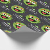 Sesamstraße | Oscar Birthday Chalkboard Geschenkpapier (Ecke)