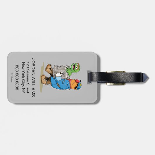 Sesamstraße | Oscar & Bruno der Müllmann Gepäckanhänger (Rückseite horizontal)