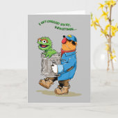 Sesamstraße | Oscar & Bruno der Müllmann Karte (Gelbe Blume)